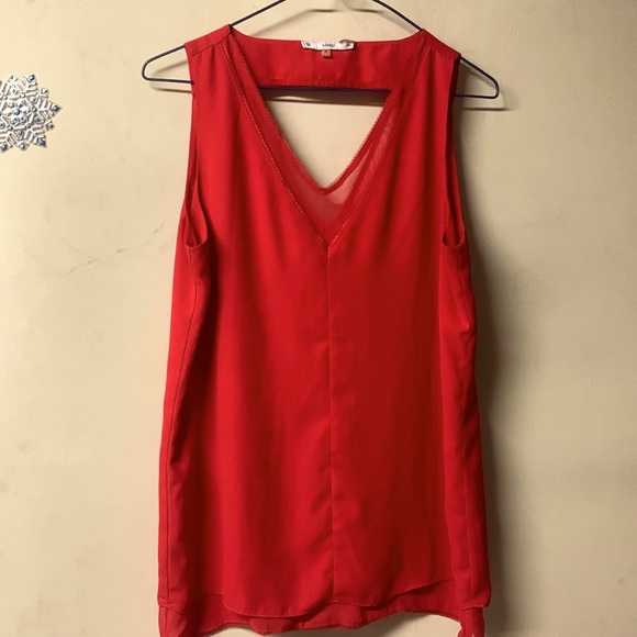 Red ‘V’ Camisole - Small - Picture 3 of 4